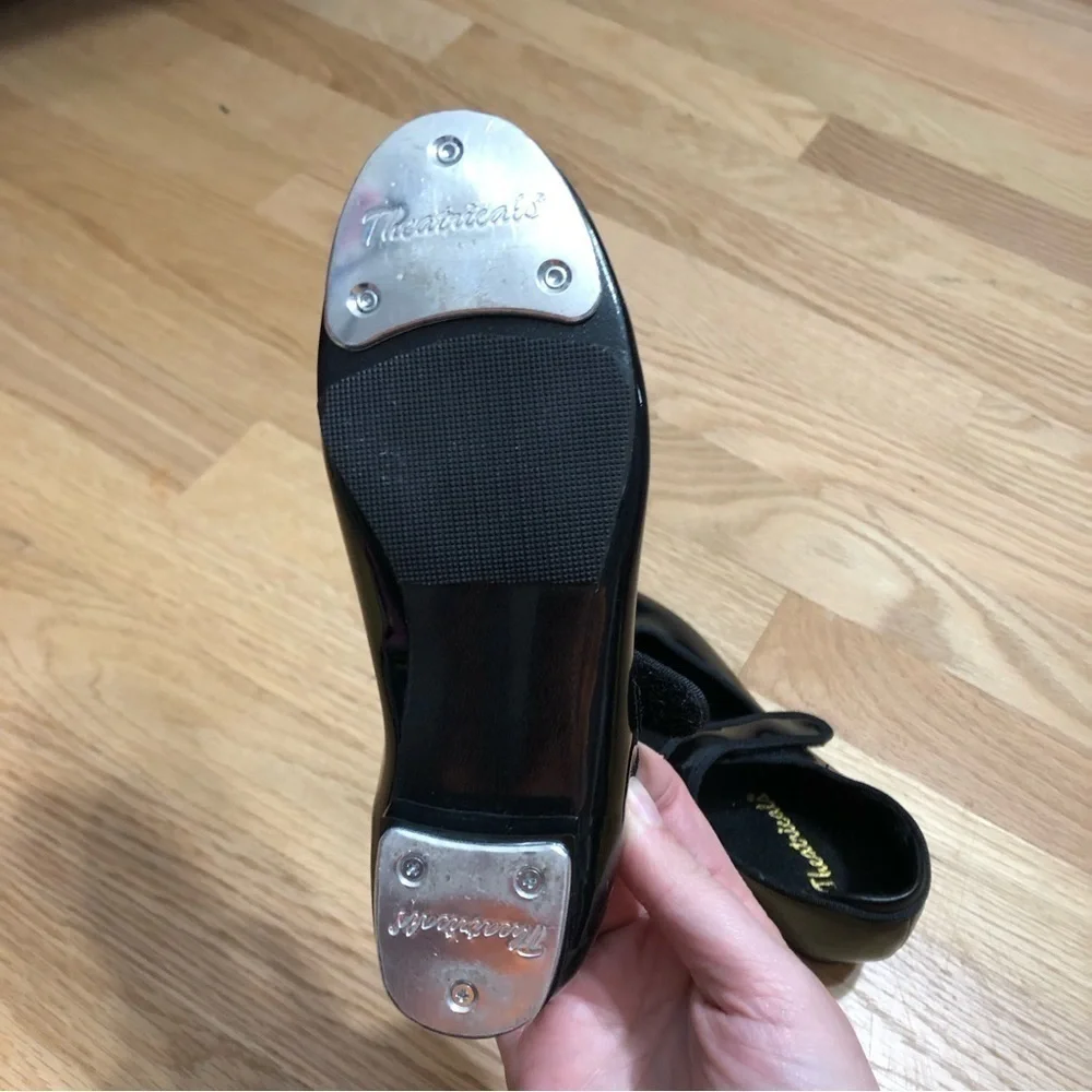 Theatricals Black Patent Tap Shoes Sz 13 Girls